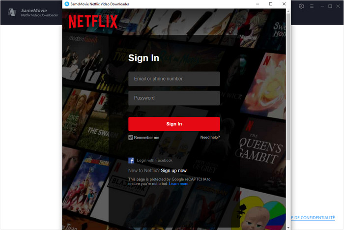 Connectez-vous au compte Netflix